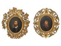 Portraits of Leonardo da Vinci and Torquato Tasso (a pair of paintings)