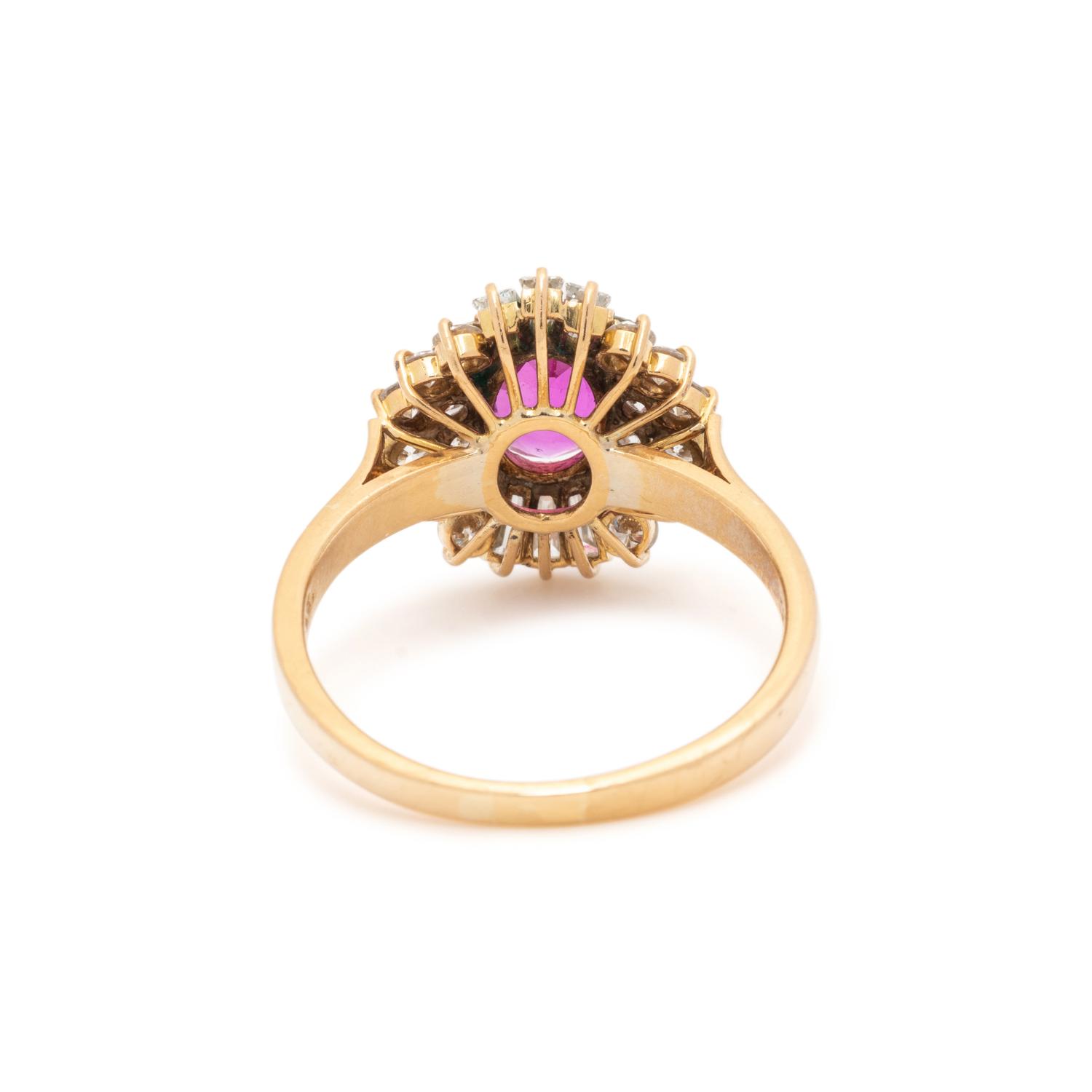 PINK SAPPHIRE AND DIAMOND RING