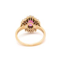 PINK SAPPHIRE AND DIAMOND RING