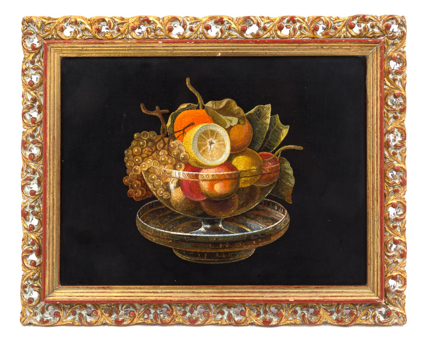 An Italian Micromosaic Plaque Height 6 1/4 x width 8 3/4 inches. — LATE 19TH CENTURY