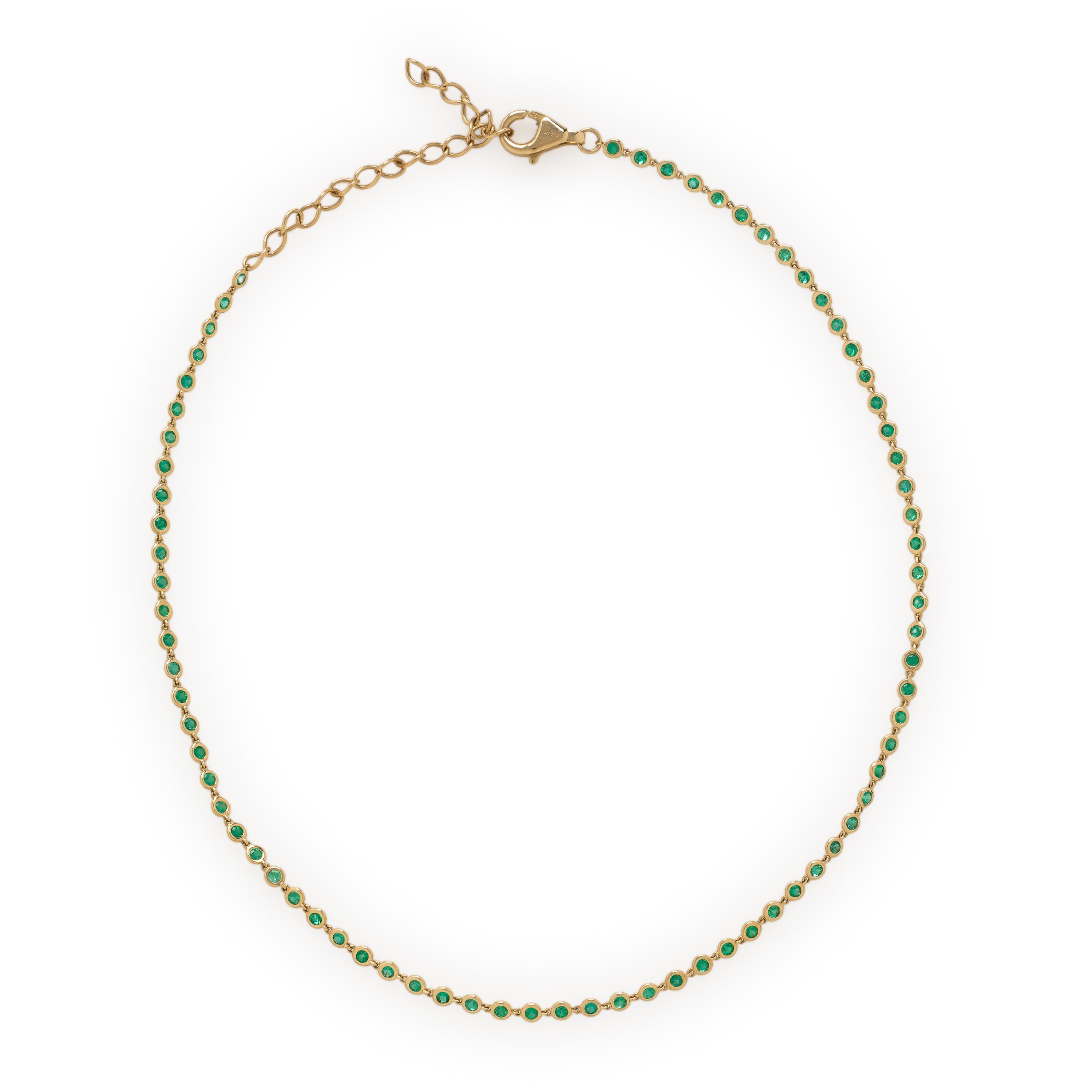 Yellow Gold and Emerald Necklace