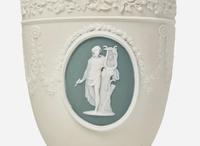 A Wedgwood Solid White Jasperware Vase and Cover, UK, early 19th century
