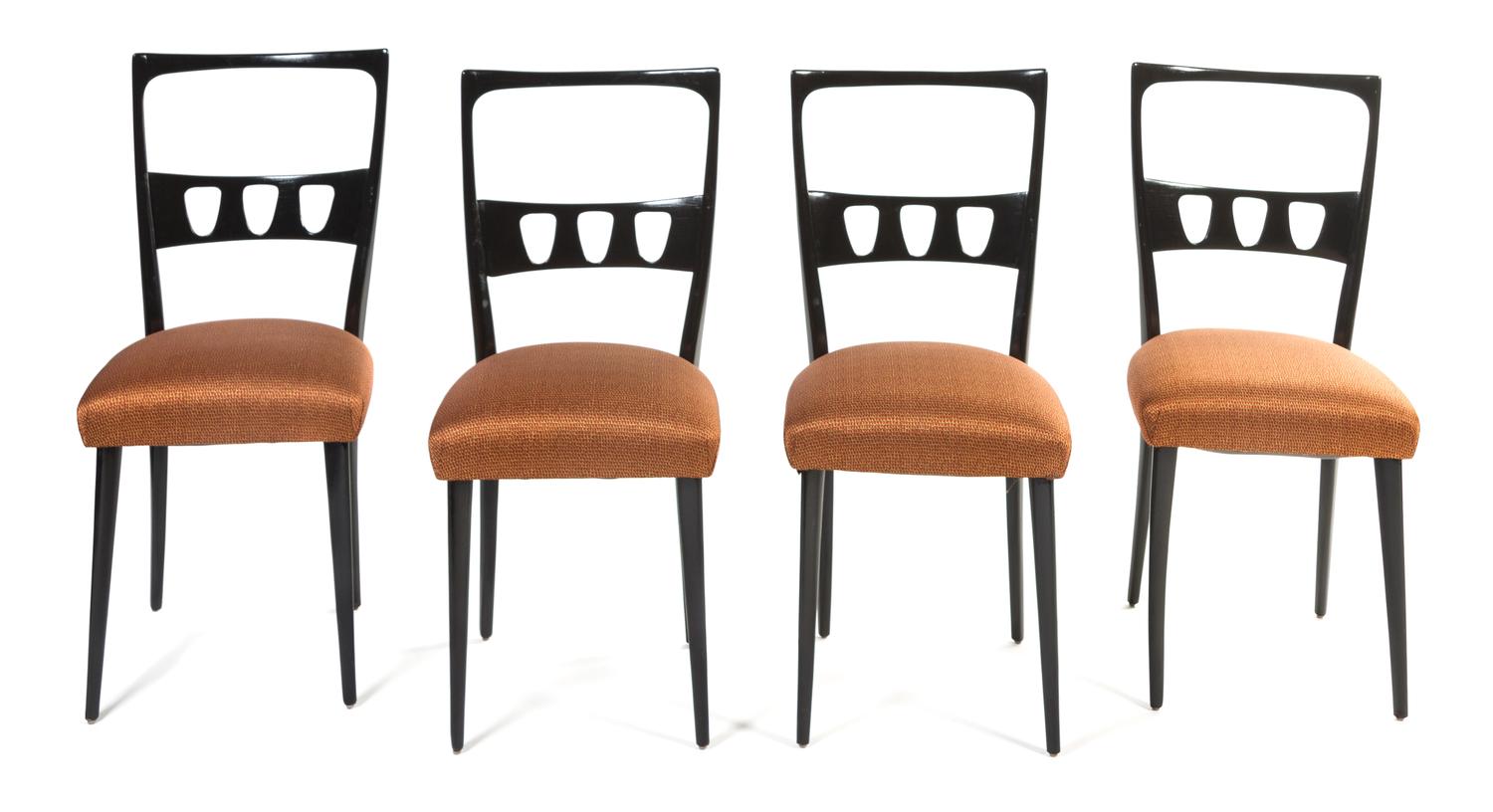 A Set of Four Side Chairs, Carlo di Carli Height 38 inches.