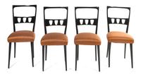 A Set of Four Side Chairs, Carlo di Carli Height 38 inches.