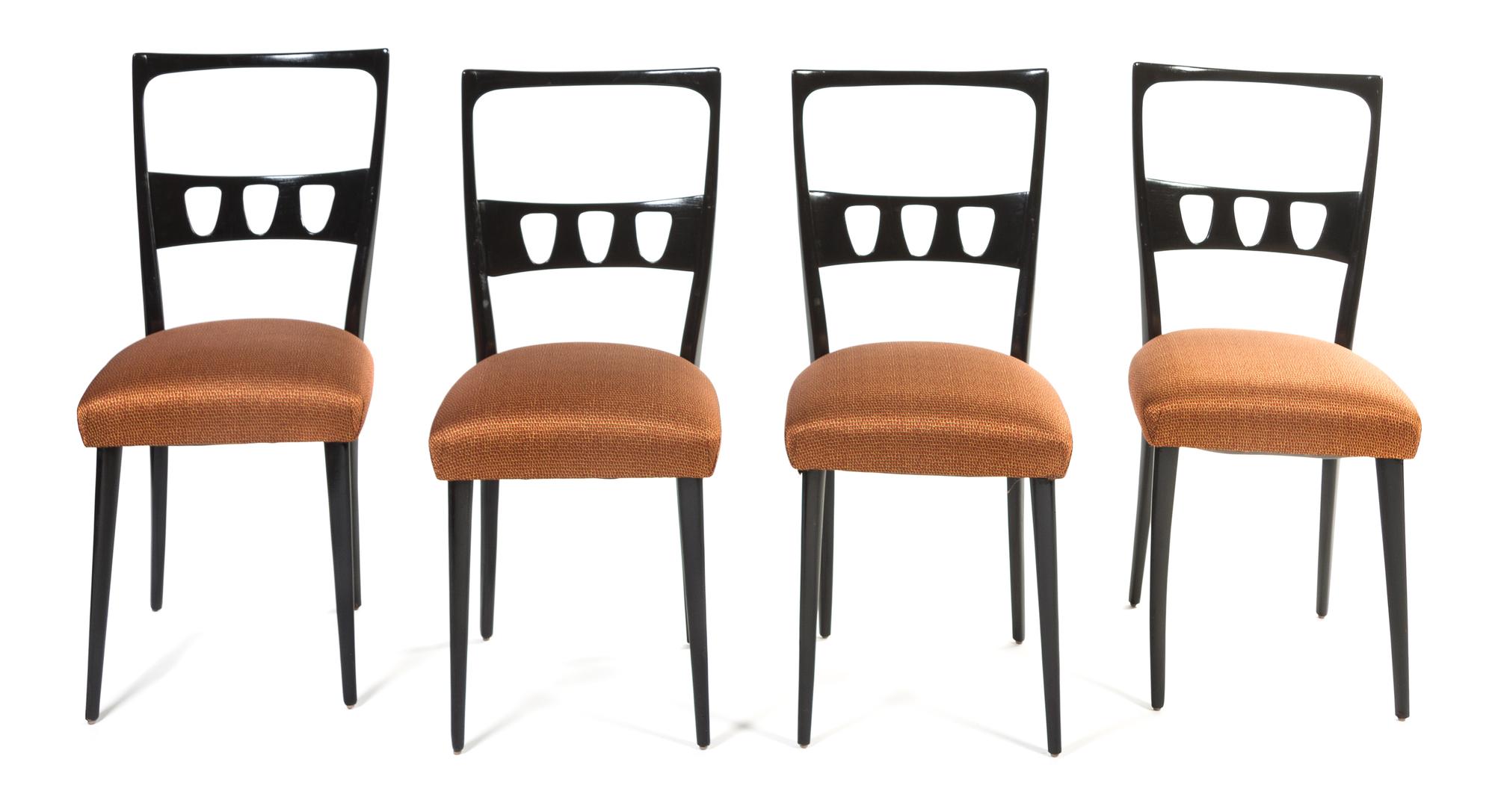 A Set of Four Side Chairs, Carlo di Carli Height 38 inches.