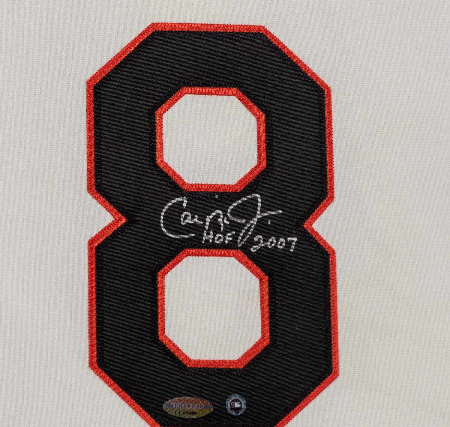 A Cal Ripken Jr. Baltimore Orioles Signed Autograph Jersey (1981-2001 Patch) Display (Ironclad Hologram),