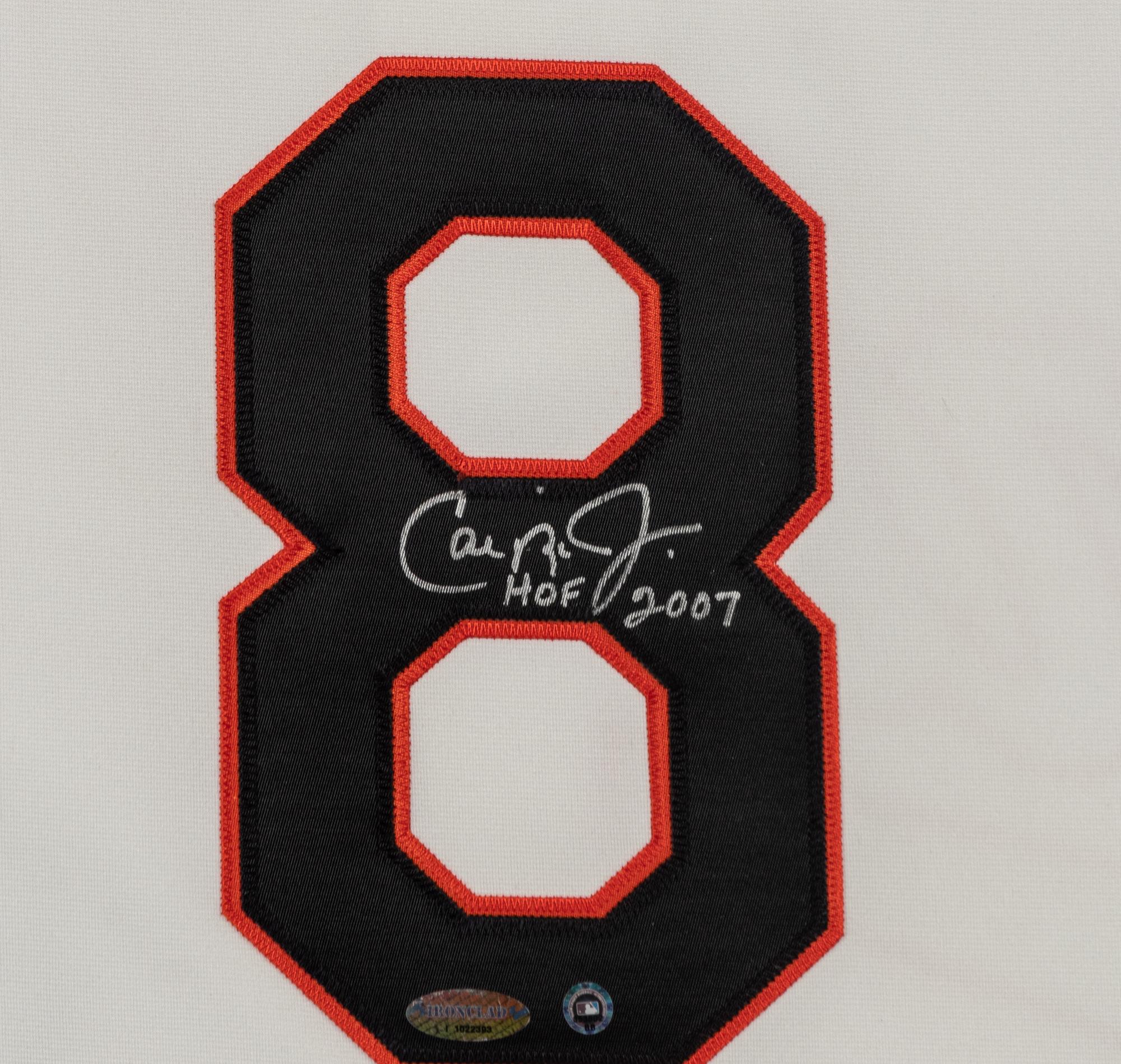 A Cal Ripken Jr. Baltimore Orioles Signed Autograph Jersey (1981-2001 Patch) Display (Ironclad Hologram),