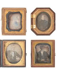 [EARLY PHOTOGRAPHY]. 20 sixth plate daguerreotypes of assorted subjects, incl. trios and an example by EASTMAN.