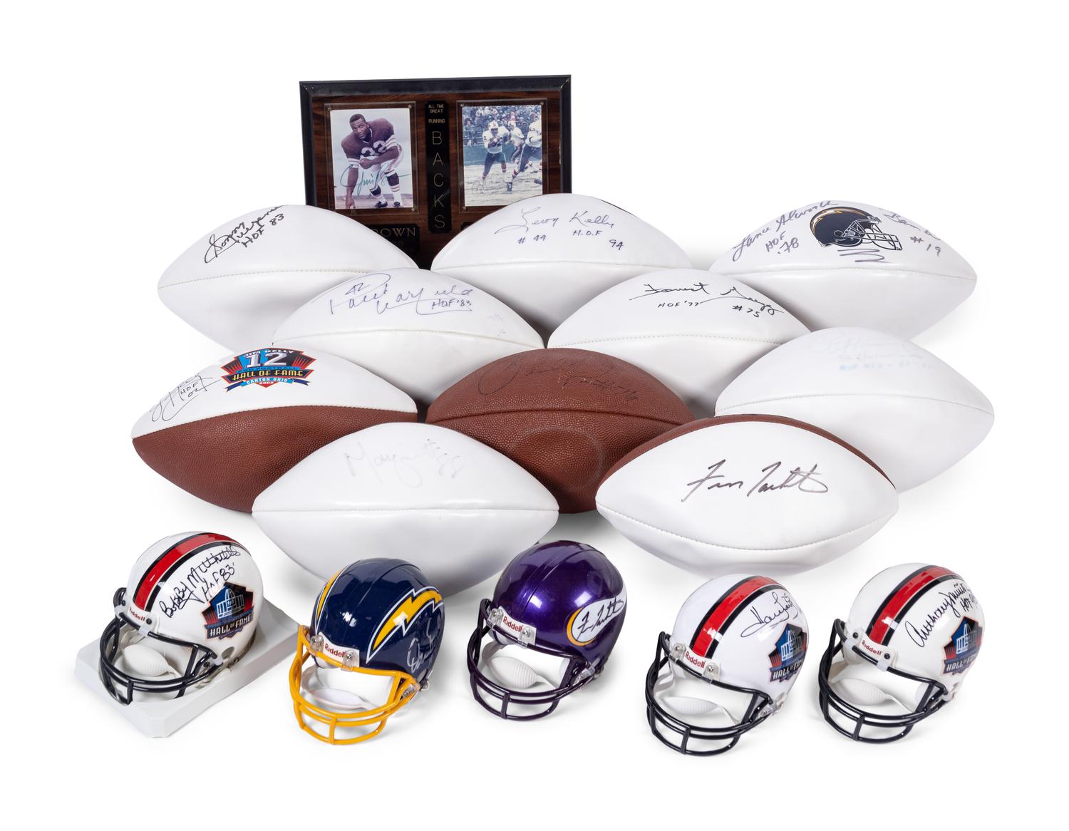 A Group of Over 30 Signed Autograph Football Hall of Fame Items (Beckett Authentication Services Certified),