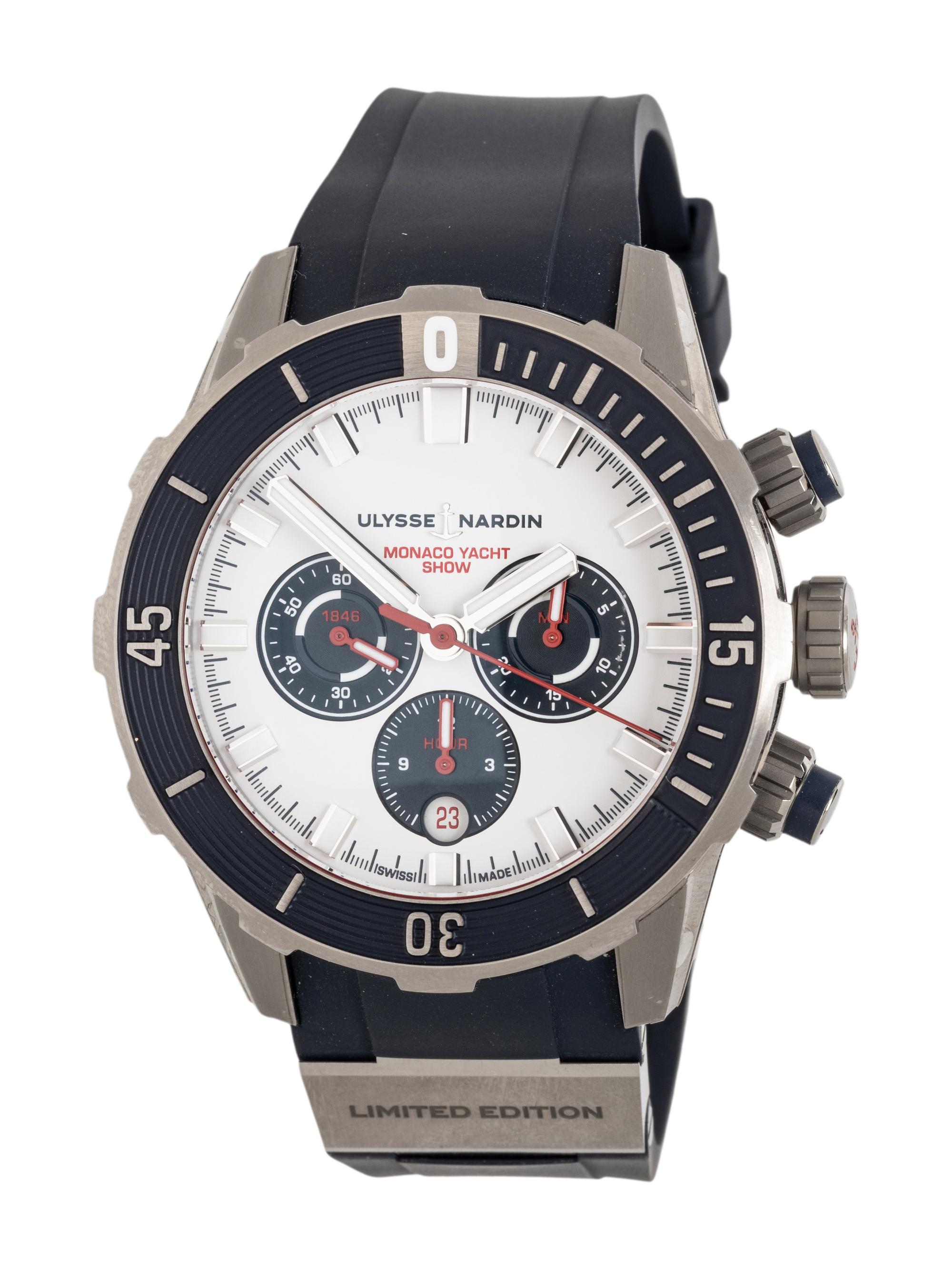 ULYSSE NARDIN, REF 1503-70LE-0A-MON TITANIUM 'DIVER CHRONOGRAPH MONACO YACHT SHOW LIMITED EDITION' WATCH, BOX & PAPERS