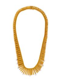An 18 Karat Yellow Gold and Diamond Fringe Necklace, Uno-a-Erre,