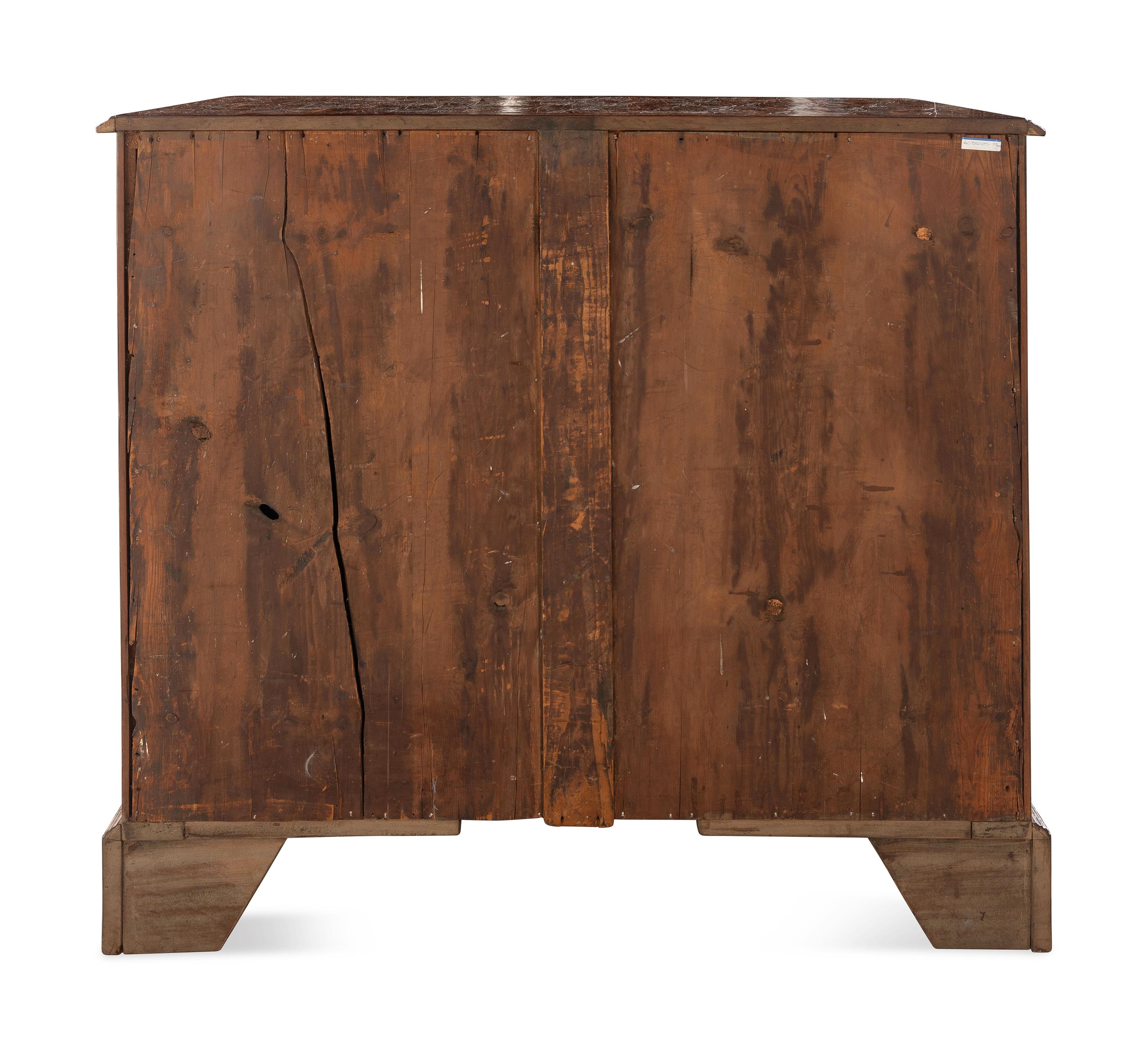 A William and Mary Style Oyster Walnut Chest of Drawers