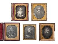 [EARLY PHOTOGRAPHY]. 30 sixth plate daguerreotypes of serious women of varying ages.