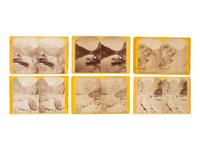 [WESTERN AMERICANA]. HILLERS, John K., and FENNIMORE, J., photographers. A group of 23 Powell & Thompson stereoviews of the Grand Canyon region, featuring images of crew members, boats, and the photographer's dark tent.