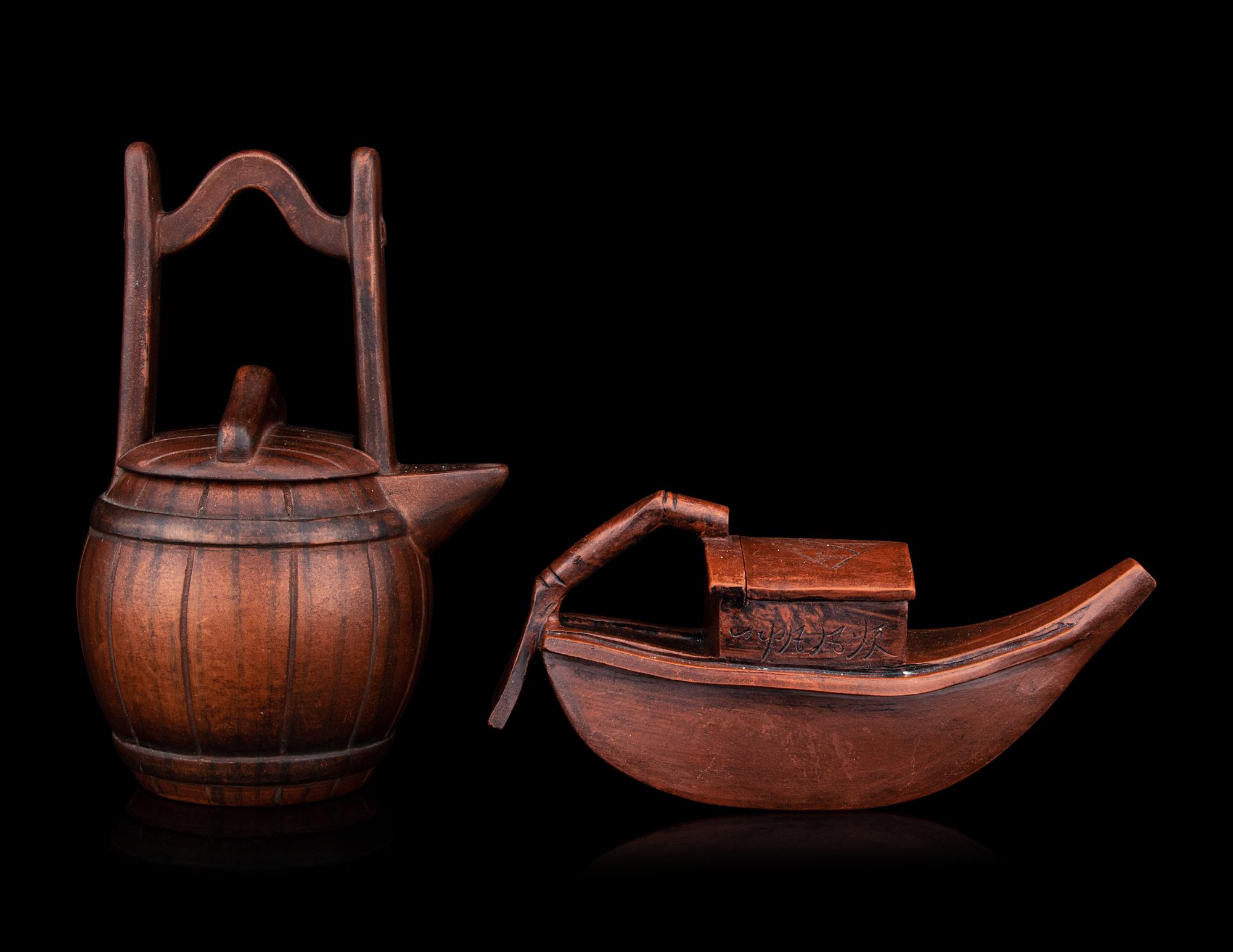 Two Chinese Yixing Pottery Teapots