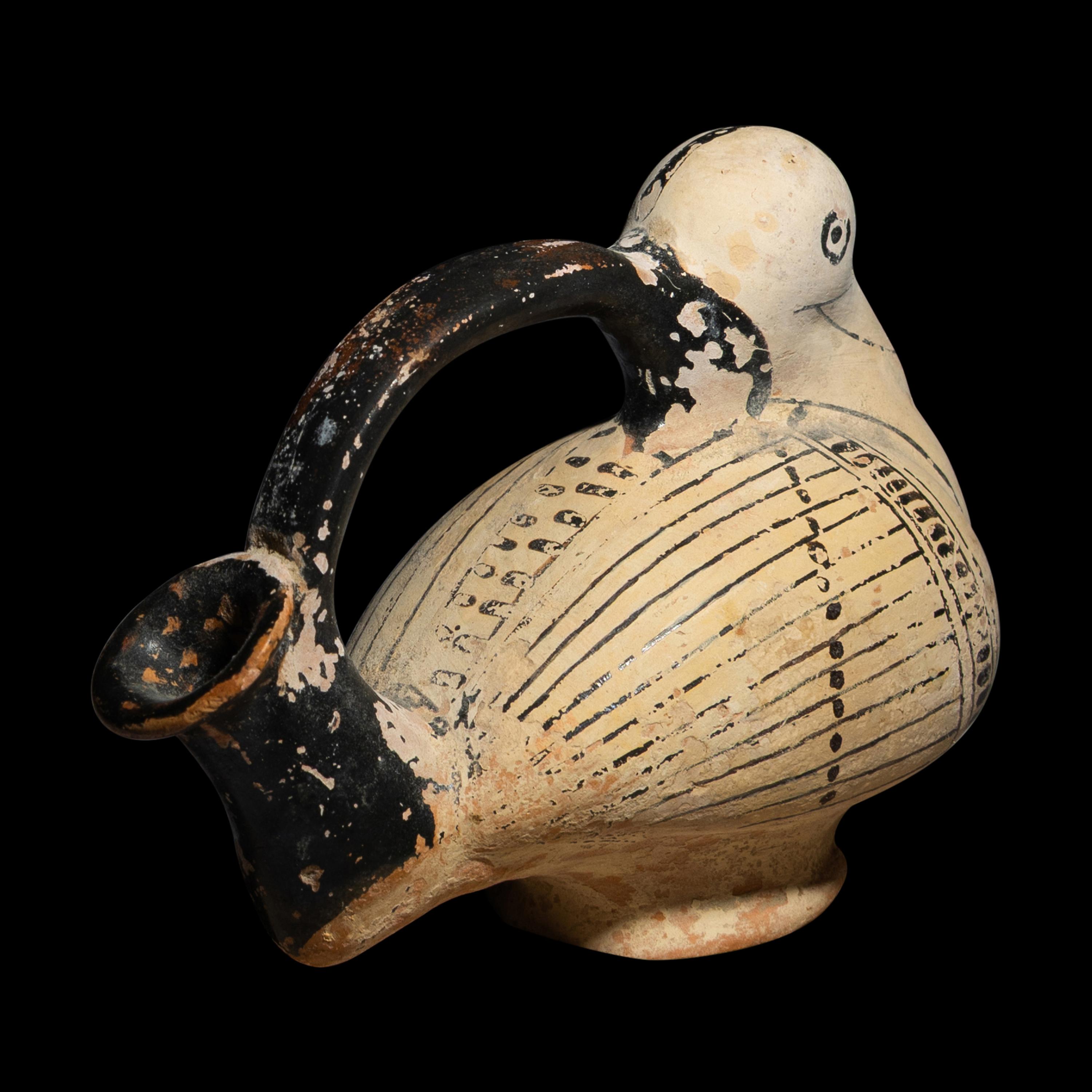 An Attic Terracotta Askos in the Form of a Duck