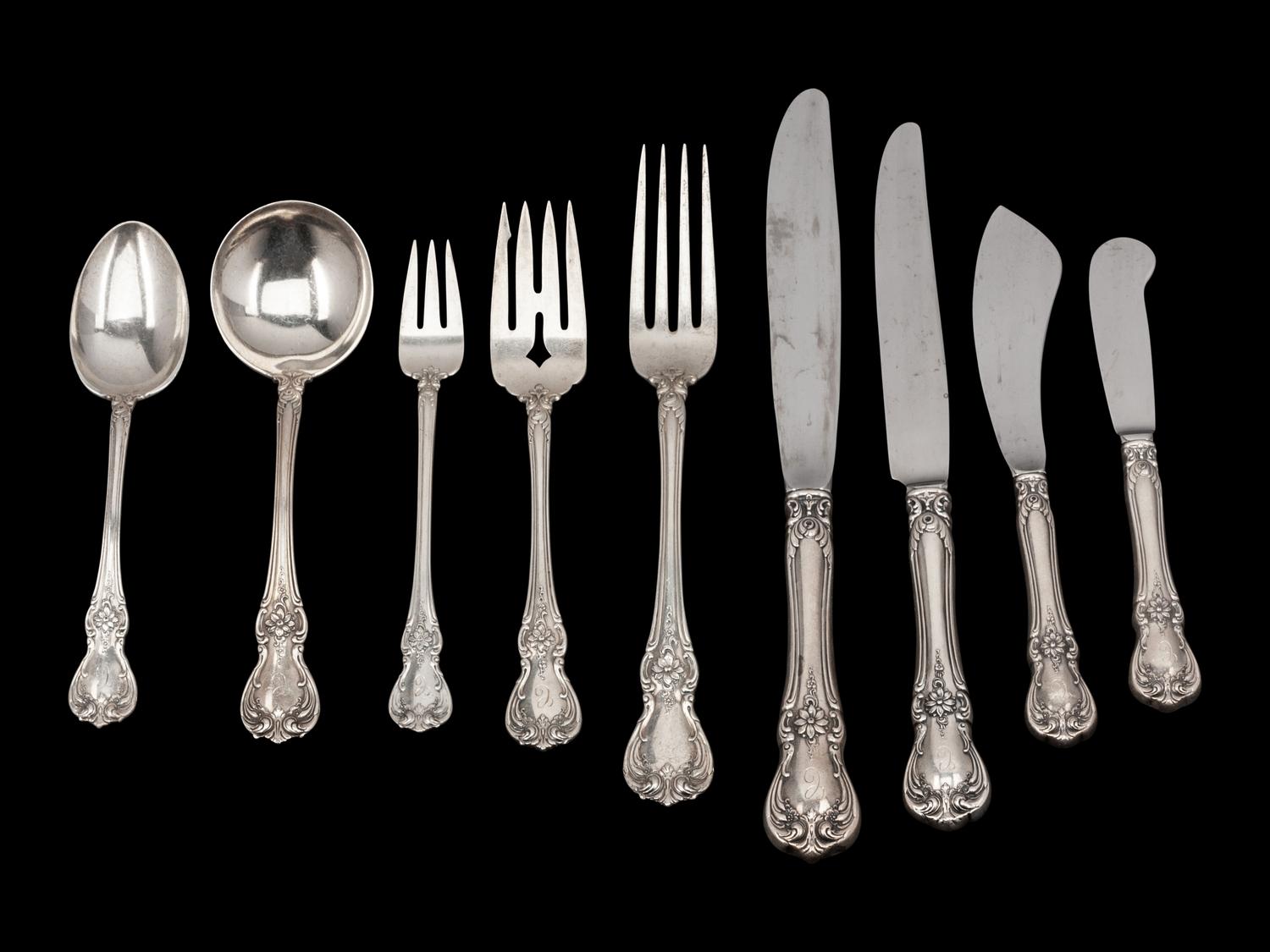 An American Silver Flatware Service