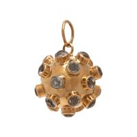 Yellow Gold and Aquamarine Sputnik Pendant
