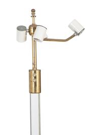 A Hansen Crystal and Brass Floor Lamp — AMERICAN, CIRCA 1960S