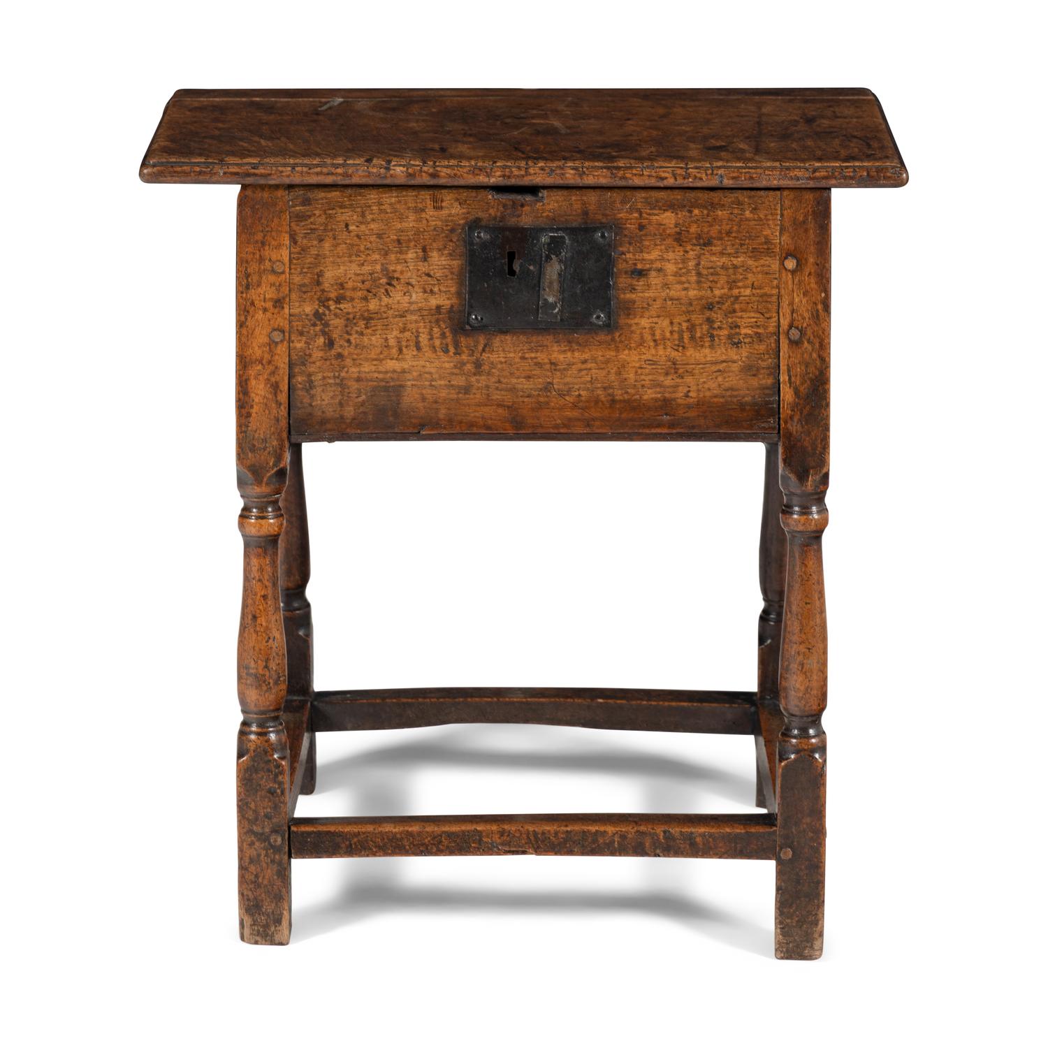 An English Oak Box Stool