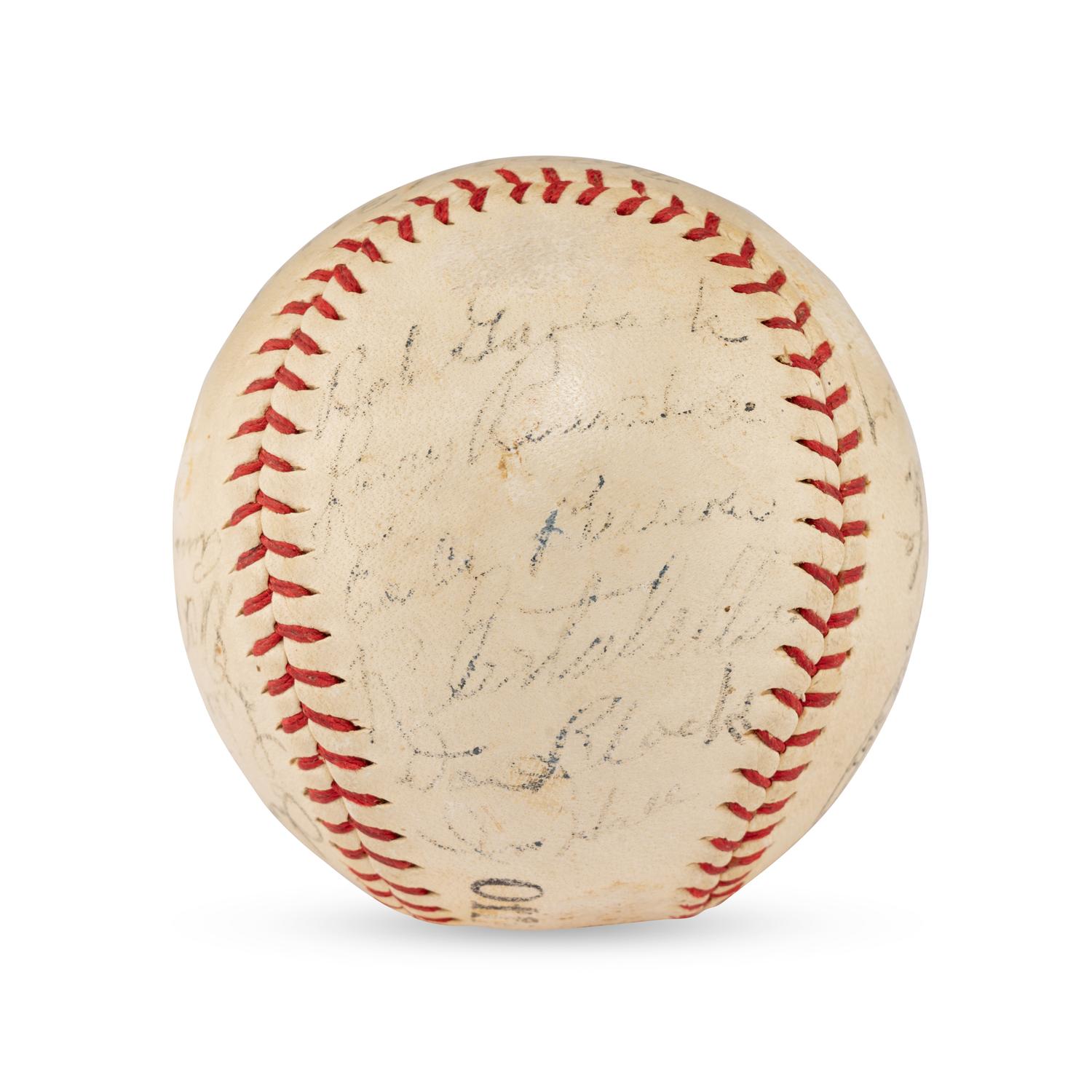 A 1944 Philadelphia Athletics Team Signed Autograph Baseball Featuring Connie Mack (Beckett Authentication Services Letter of Authenticity)
