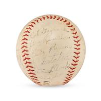 A 1944 Philadelphia Athletics Team Signed Autograph Baseball Featuring Connie Mack (Beckett Authentication Services Letter of Authenticity)