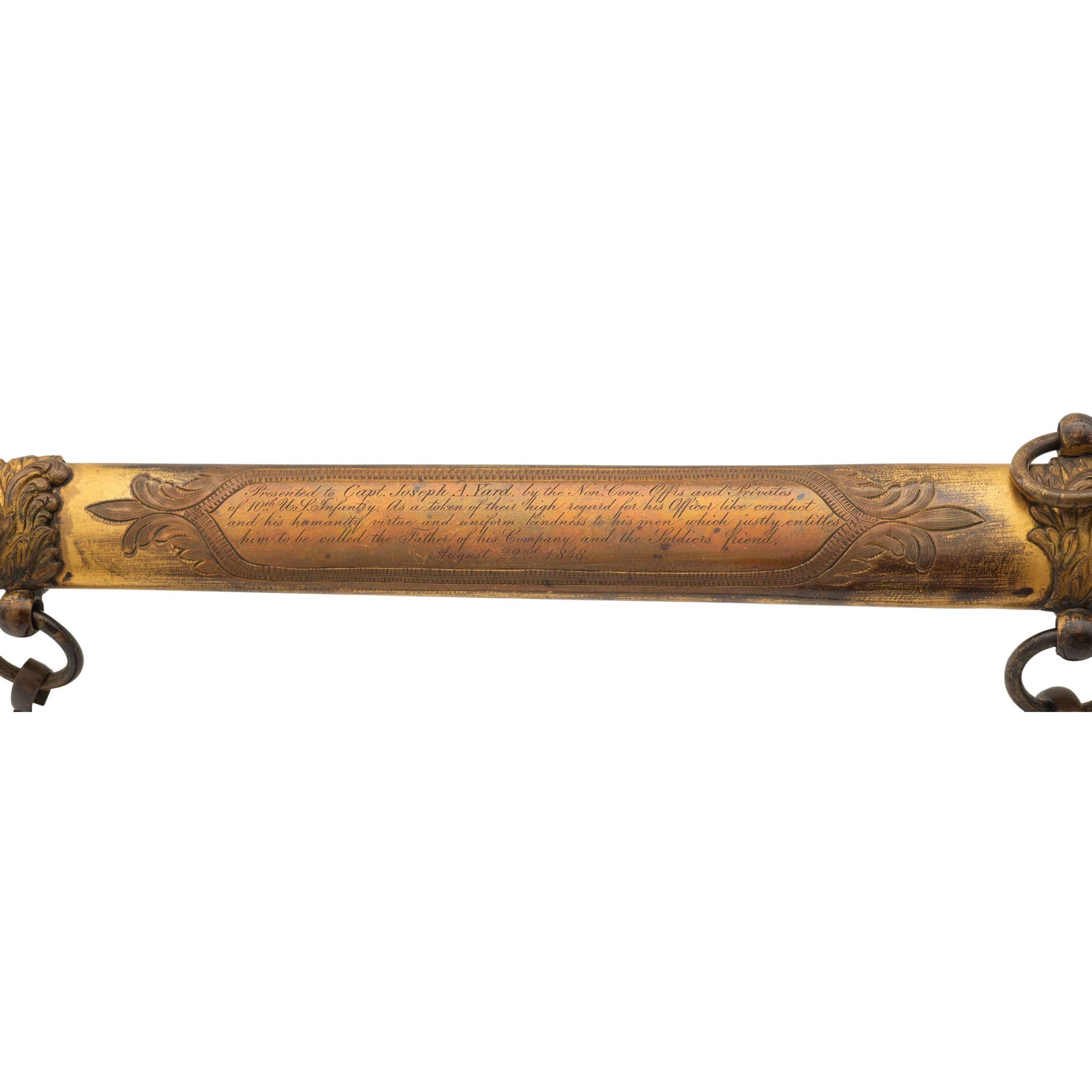 The Mexican American War Knight's Pommel Presentation Sword of Capt. Joseph A. Yard - 10th US Infantry