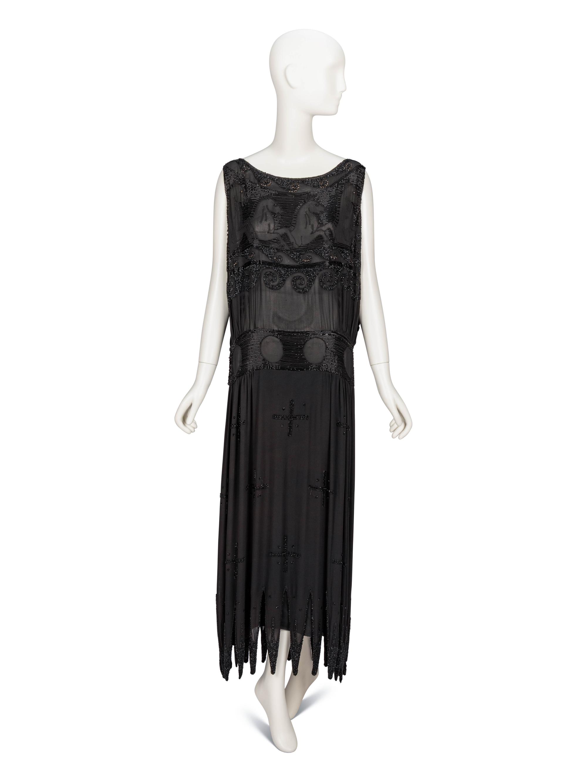 Attributed to Madeleine Vionnet, "Little Horses" Beaded Dress, 1920's