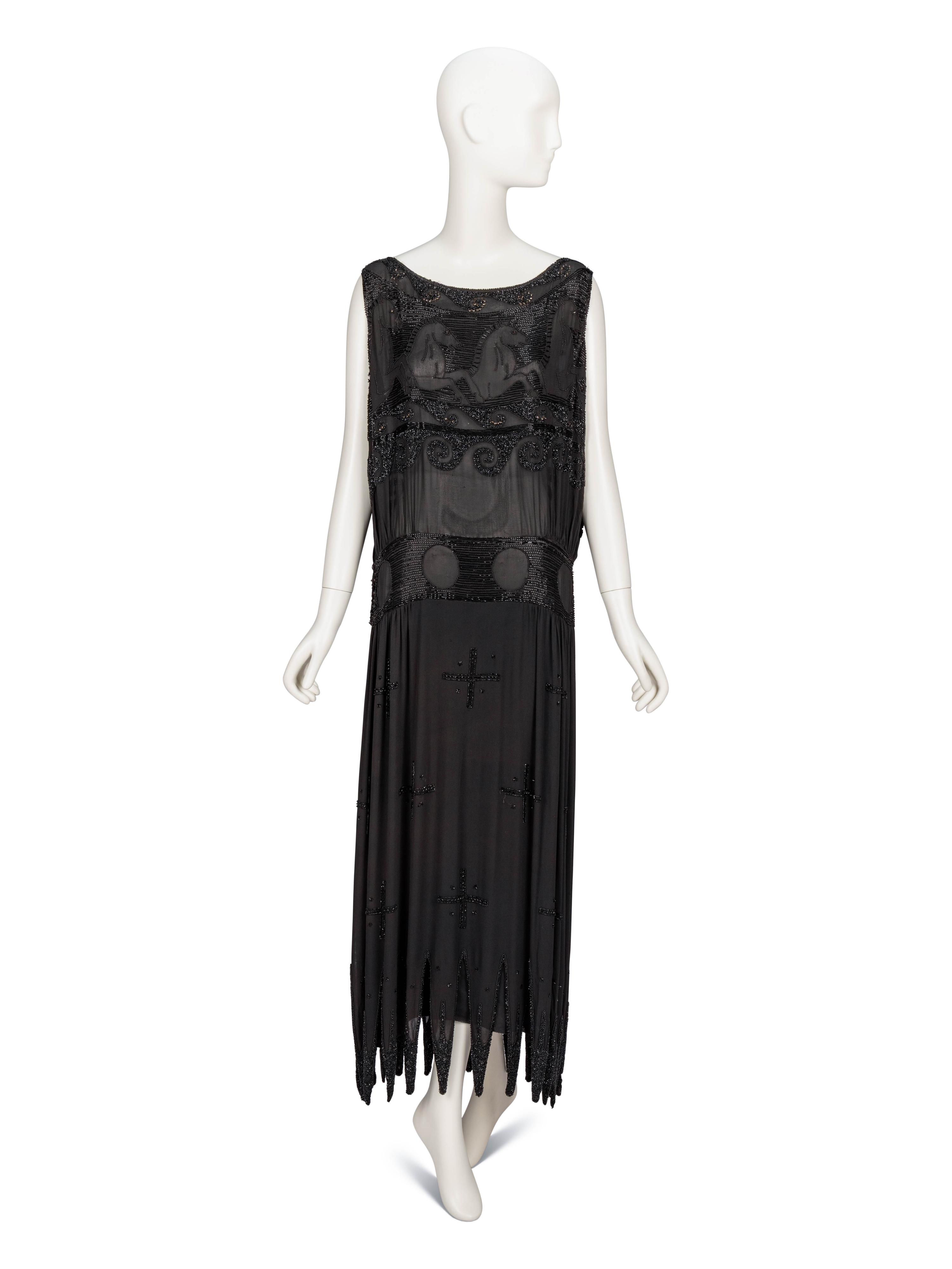 Attributed to Madeleine Vionnet, "Little Horses" Beaded Dress, 1920's
