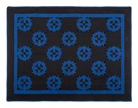 A Cross and Crown Pieced Cotton and Silk Quilt