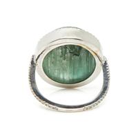 CAT'S EYE TOURMALINE AND DIAMOND RING
