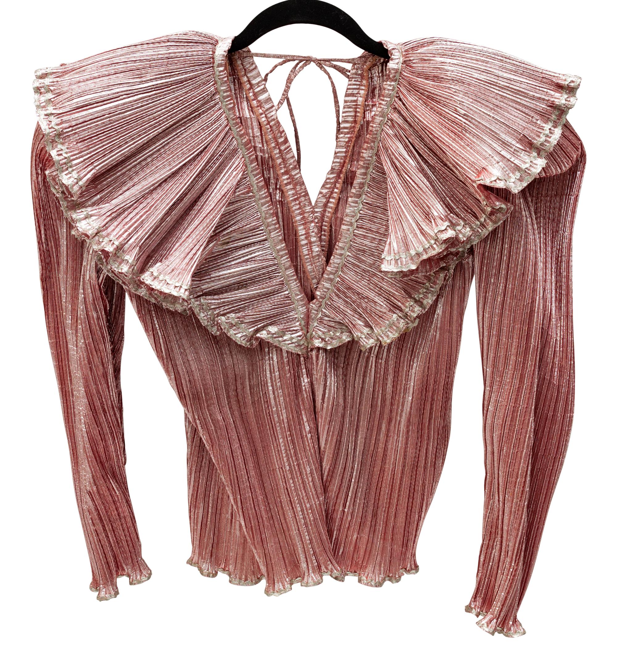 Three Crimped Metallic Organza Rodeo Costume Tops