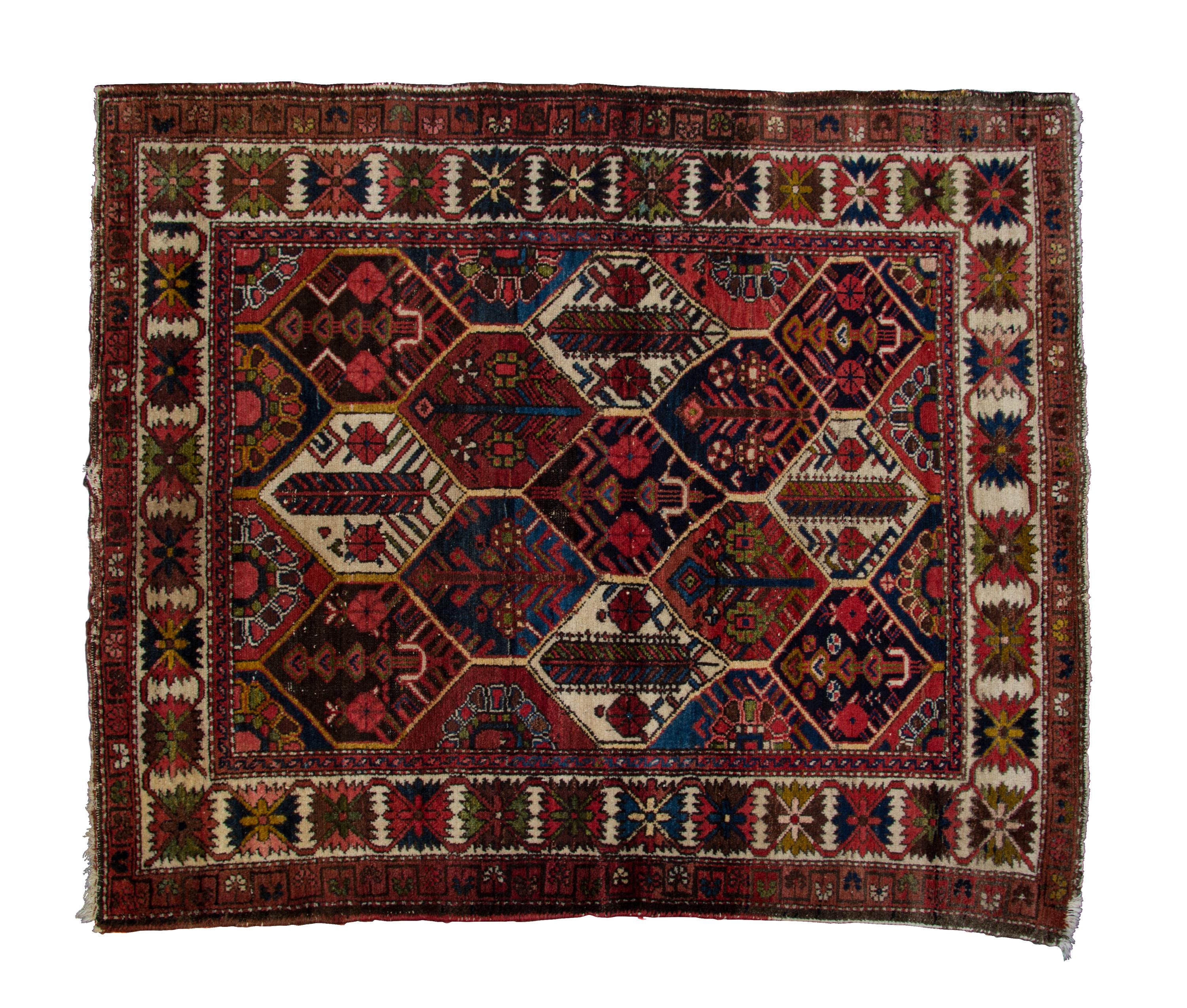 A Kazak Wool Rug 5 feet x 4 feet 4 inches.