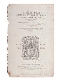 [BIBLE LEAVES - IRELAND, SCOTLAND, AND WALES]. A group of 4 Insular Bible leaves, comprising: