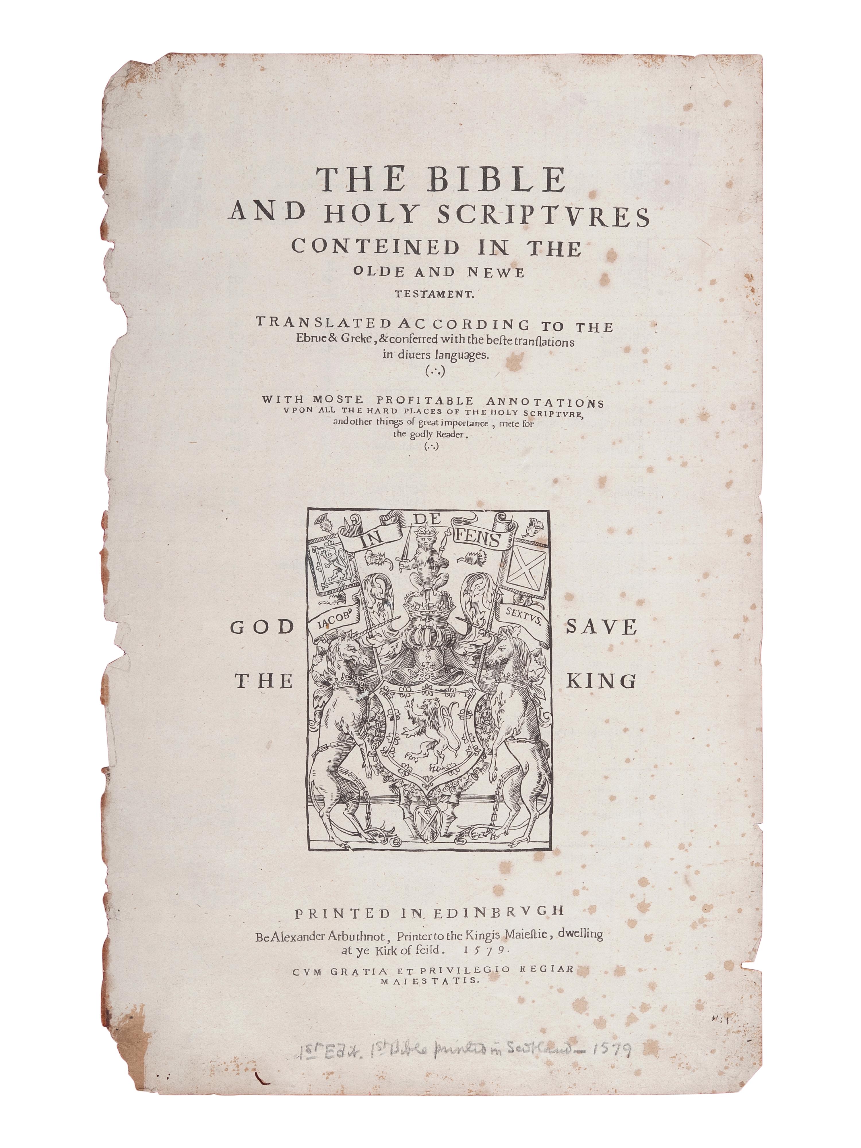 [BIBLE LEAVES - IRELAND, SCOTLAND, AND WALES]. A group of 4 Insular Bible leaves, comprising:
