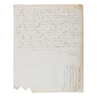 Lee, Robert E. (1807-1870). Autograph letter signed ("R.E. Lee"), presumably to Major William O. Butler ("My dear Major"), Port La Vaca, Texas, 13 September 1846.