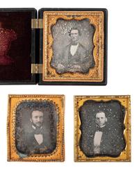 [EARLY PHOTOGRAPHY]. 23 sixth plate daguerreotypes of men sporting facial hair.