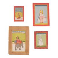 Four Indian Miniature Portraits — 印度細密畫一組四幅