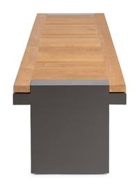 A Pair of Contemporary Painted Metal and Beech Benches