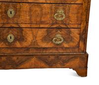 A Louis Philippe Burled Walnut Marble Top Commode