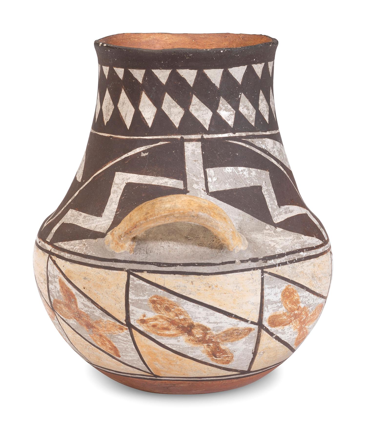 Acoma Four Color Pottery Jar