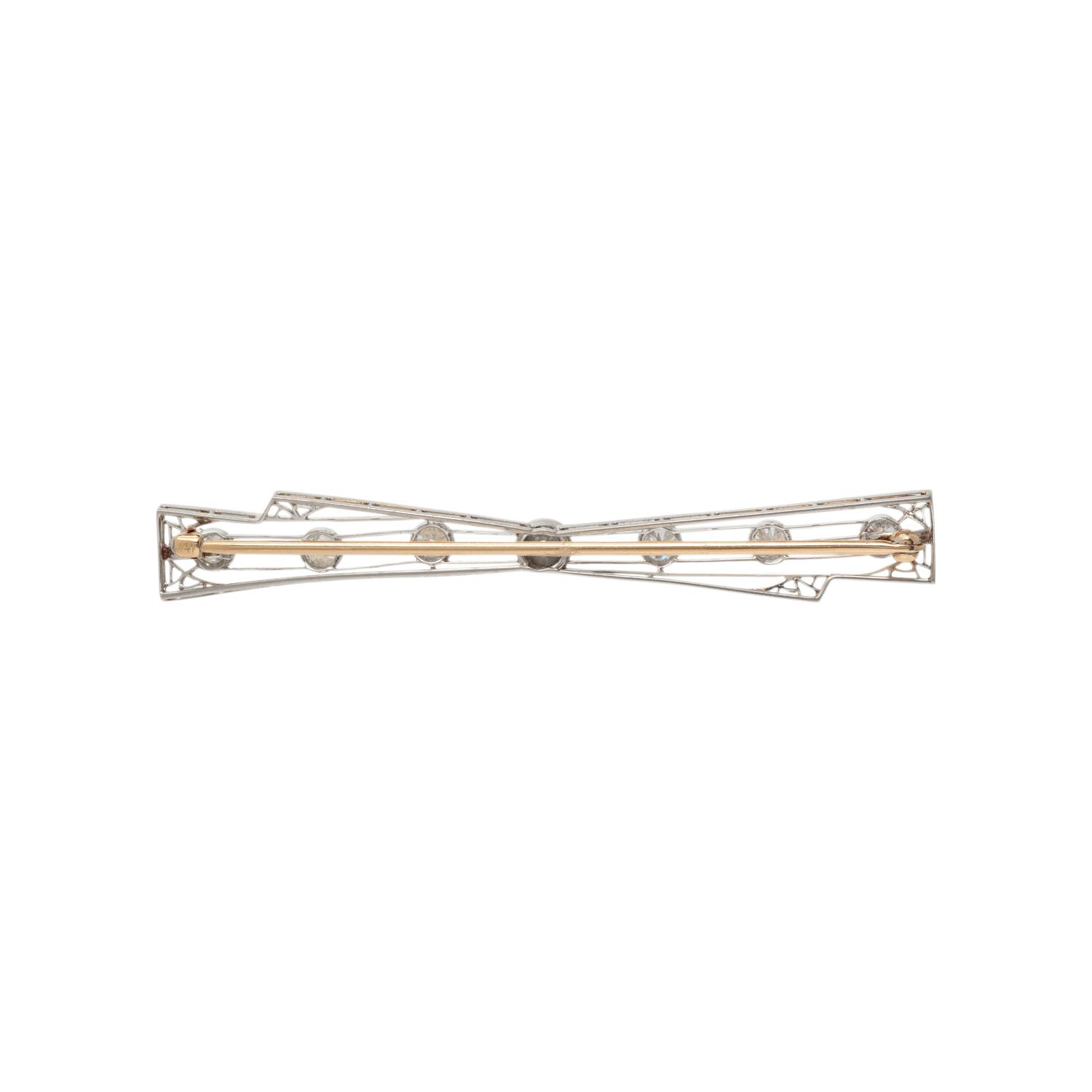 DIAMOND BAR BROOCH