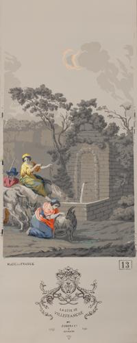 A Complete Set of Fourteen Zuber et Cie. La Cote de Villefranche Wallpaper Panels