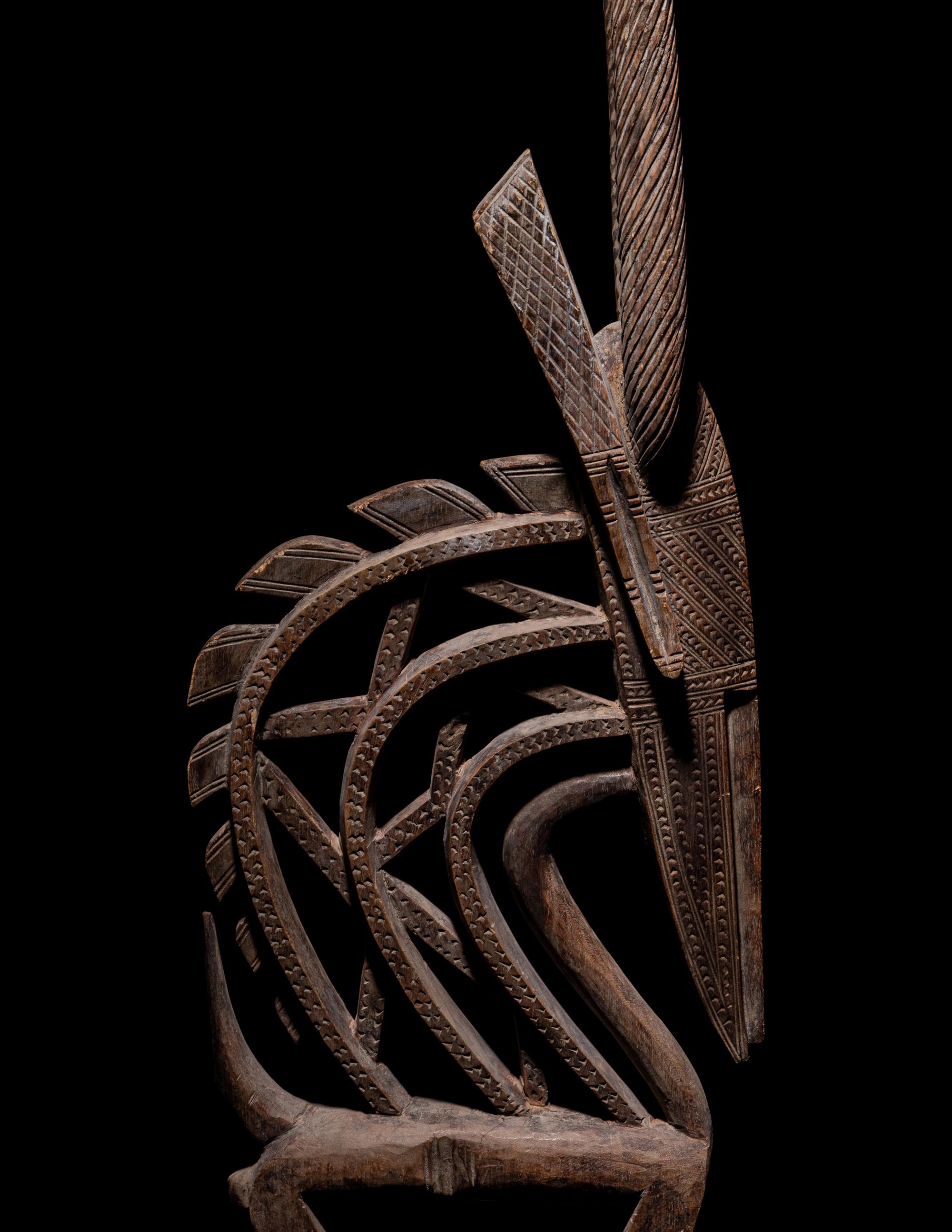 A Bamana Wood Antelope (Chiwara)