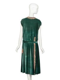 Jean Patou, Emerald Velvet Dress, c. 1930's