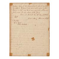 [War of 1812] Manuscript Copy of the Proclamation of Armistice, Issued by Future President William Henry Harrison During the War of 1812