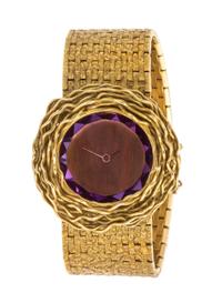 A Vintage 18 Karat Yellow Gold "About Time" Wristwatch, Andrew Grima for Omega, Circa 1970, 93.50 dwts.