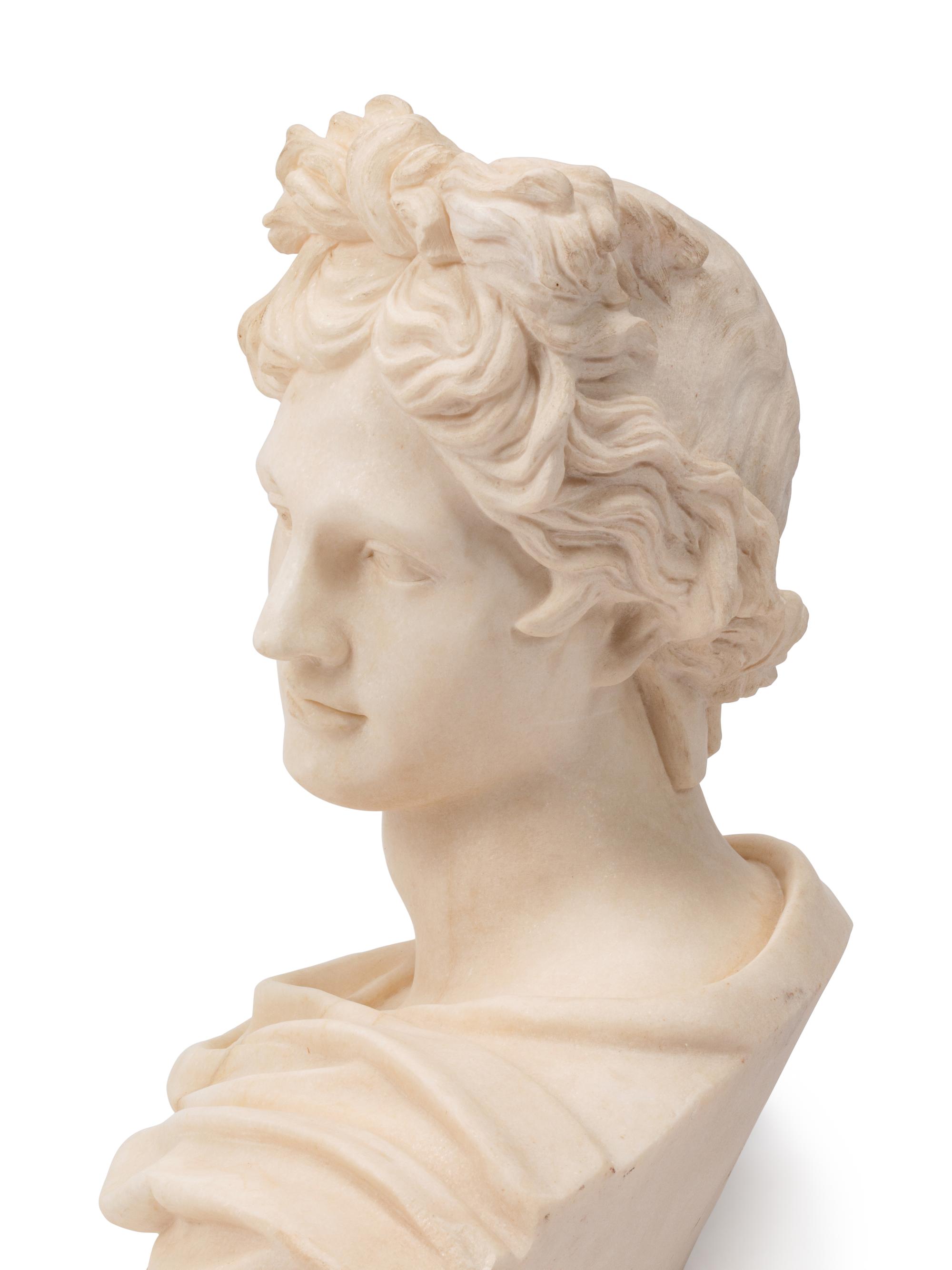 An Italian Marble Bust of Apollo