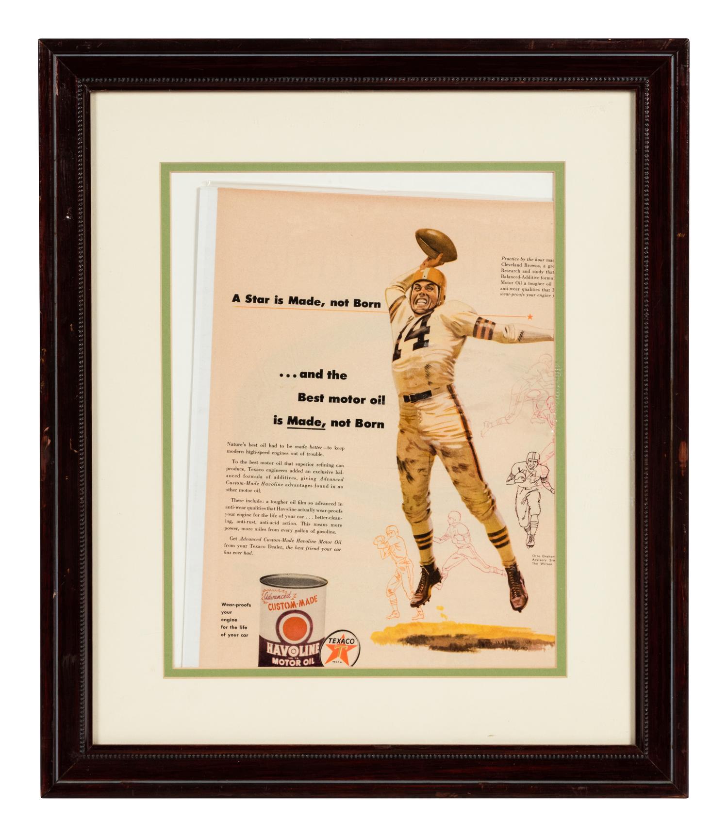 A Group of Four Vintage NFL Advertisements and Memorabilia Formerly Displayed at Mike Ditka’s Restaurant