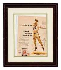 A Group of Four Vintage NFL Advertisements and Memorabilia Formerly Displayed at Mike Ditka’s Restaurant